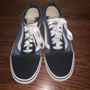 Navy & White Old Skool Vans